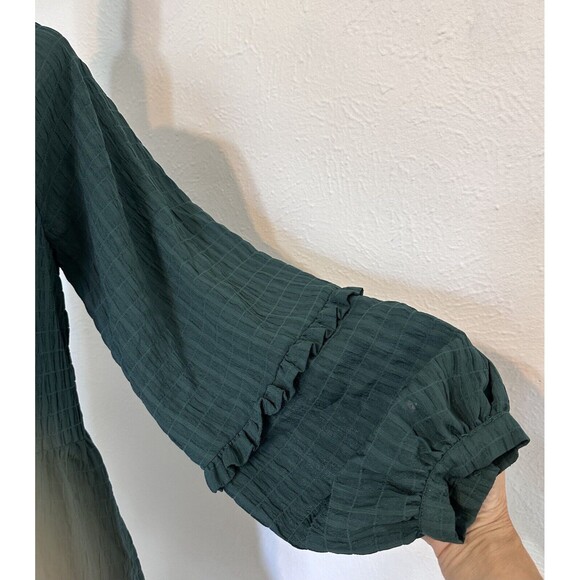 Mare Mare X Anthropologie Size XS Tiered Anne Dress Puff Sleeve Boho Peasant - Picture 8 of 16